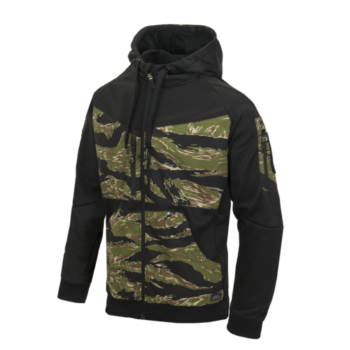 BLUZA ROGUE HOODIE (FULLZIP) – CZARNA / TIGER STRIPE Helikon-Tex