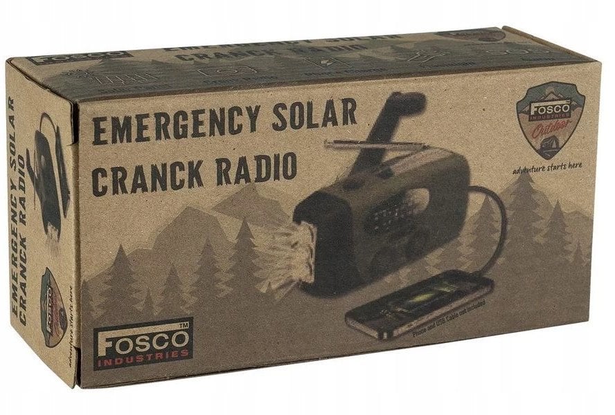 Radio Awaryjne Surviwalowe na korbkę Fosco Radio Awaryjne Surviwalowe na korbkę Fosco